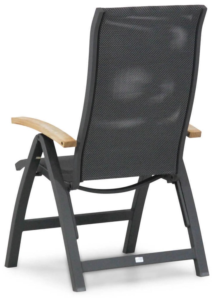 Presto Tarenta Standenstoel Met Teak Arm Aluminium Grijs