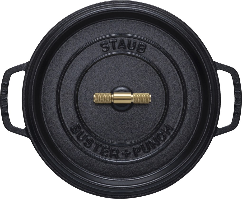 Staub La Cocotte Cocotte Buster+Punch 28 cm / 6,75 l, Rond, Zwart - La Cocotte - Staub