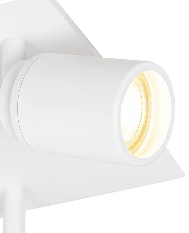 Smart badkamer Spot / Opbouwspot / Plafondspot wit vierkant 3-lichts IP44 incl. 3 Wifi GU10 50mm - Ducha Modern GU10 IP44 Lamp