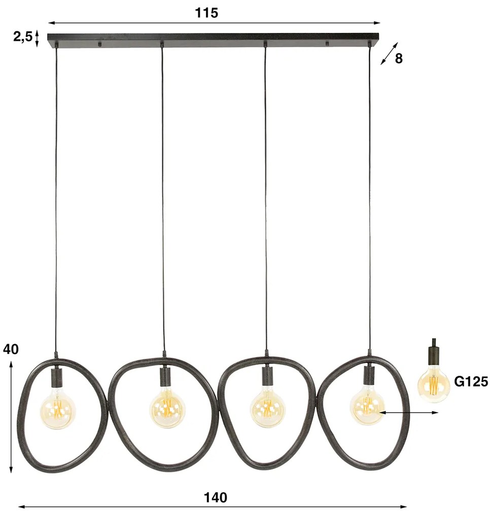 Hanglamp Zwart