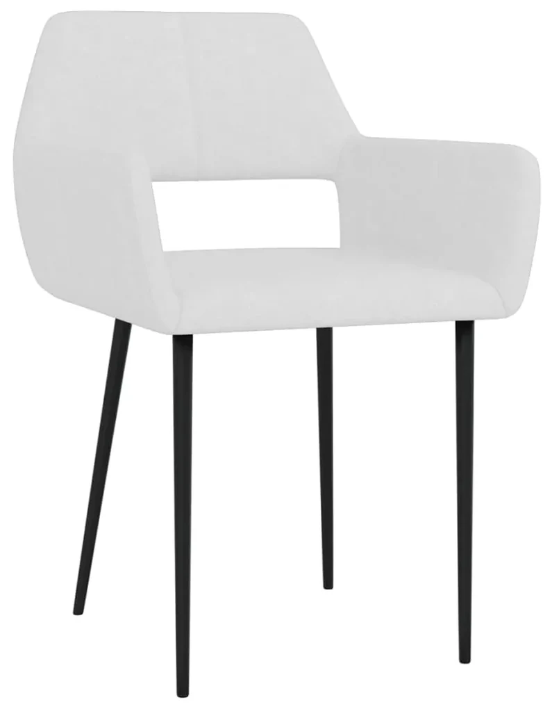 vidaXL Eetkamerstoelen 4 st stof wit