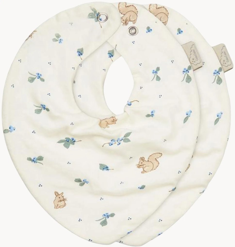 Babylapjes Blueberries van biokatoen, 2-delig