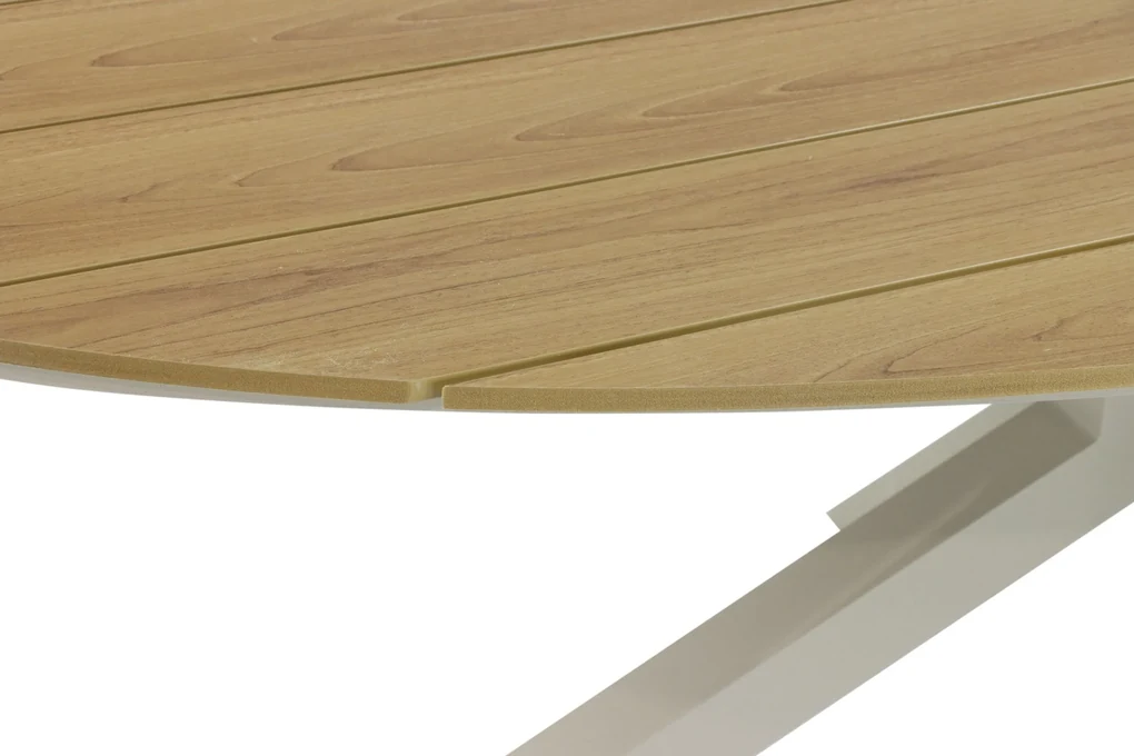 Tuinset 6 personen 220 cm Aluminium/rope Taupe Santika Furniture Sanika