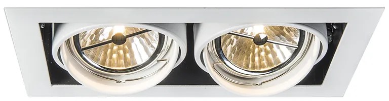 Set van 6 Inbouwspot wit AR111 verstelbaar 2-lichts - Oneon