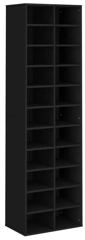 vidaXL Schoenenkast 54x34x183 cm bewerkt hout zwart