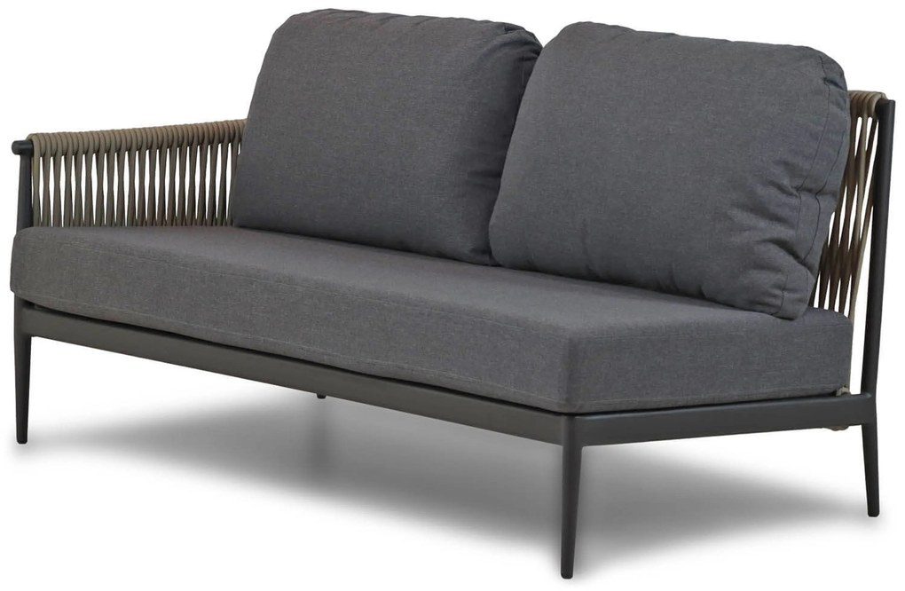 Hoek loungeset 5 personen Aluminium/Rope Grijs Coco Romeo/Riviera