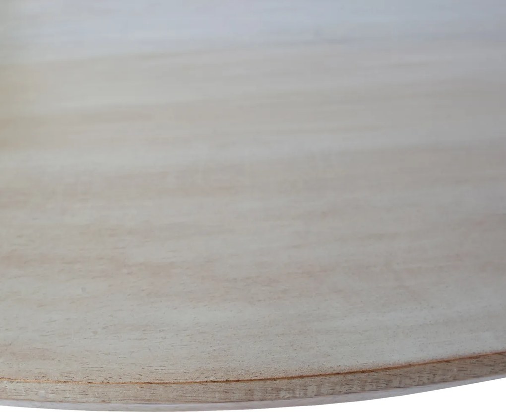 BePureHome Blanco Ronde Eettafel Met Bolpoot Naturel - 120 X 120cm.