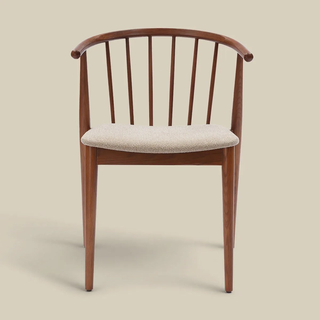 Walnoot Spijlenstoel Scandinavisch Design