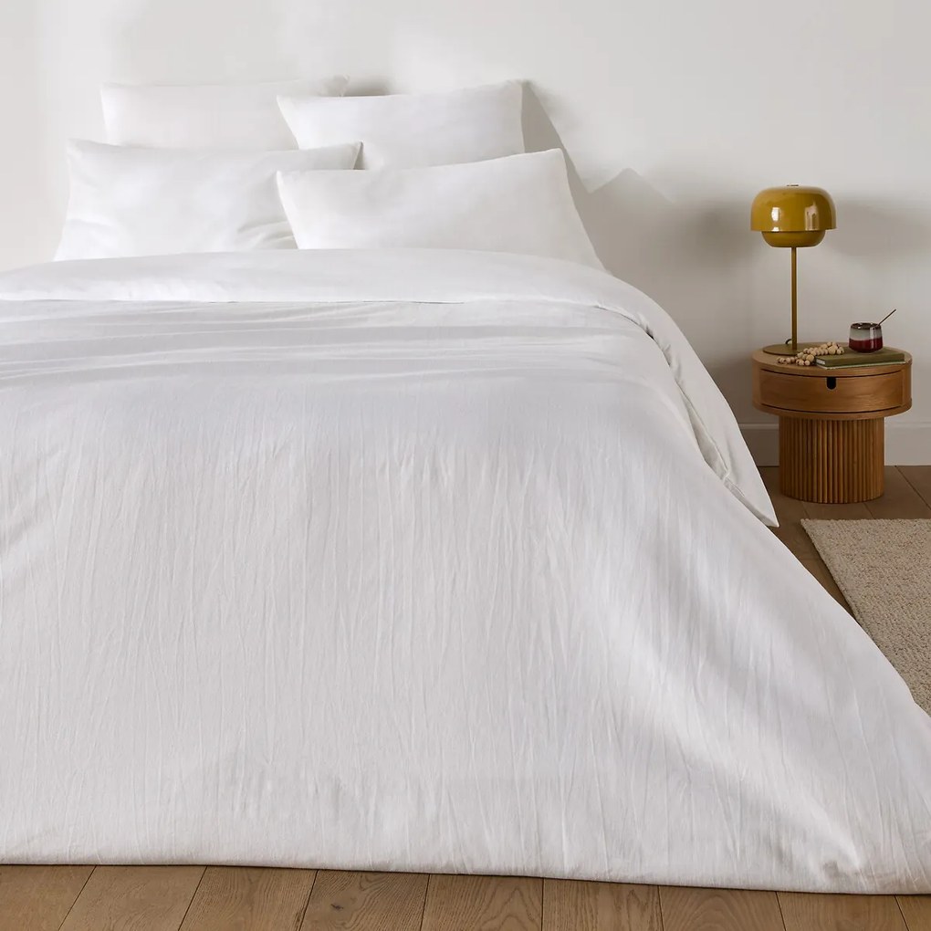 Effen kussensloop in katoen/gewassen linnen, Marnie