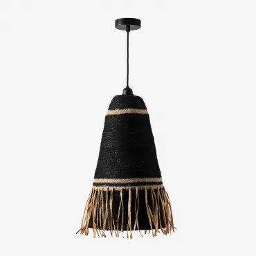 Zoe Hanglamp Plafond Zwart & Zwarte Ø30 Cm - ?55 Cm Zoe - Sklum