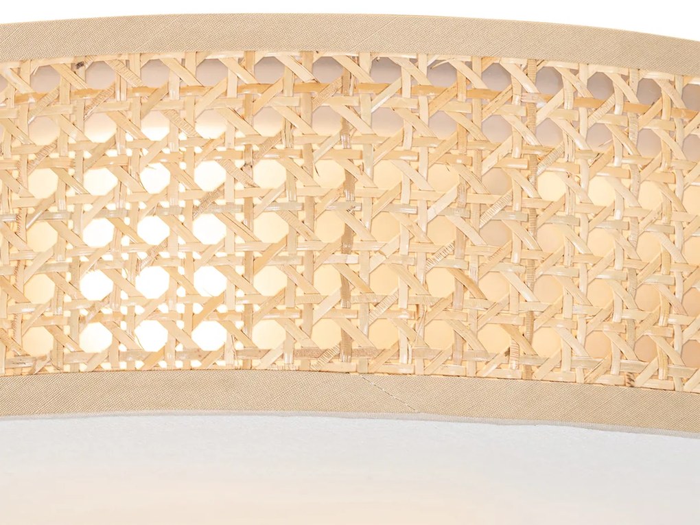 Smart plafondlamp rotan 40 cm 3-lichts incl. 3 Wifi P45 - Tromma