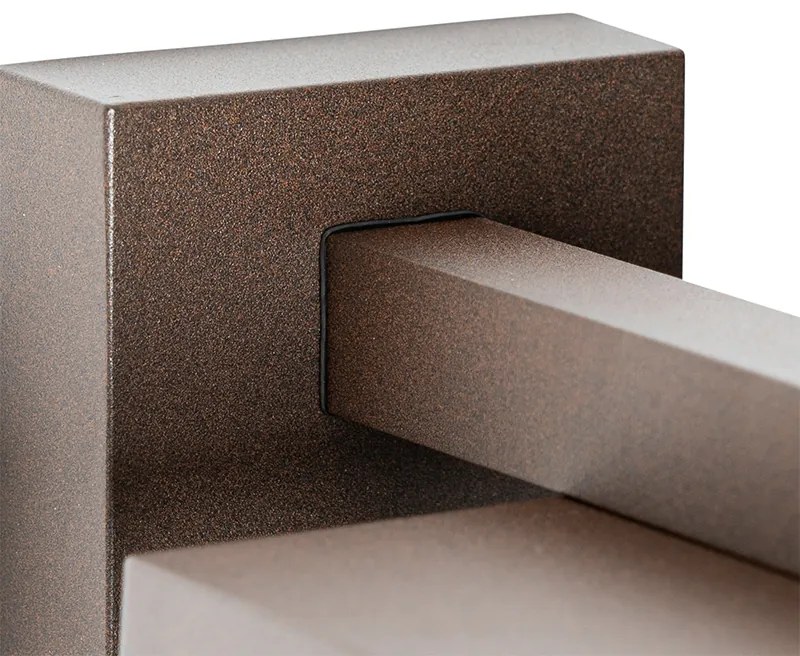 Buiten wandlantaarn roestbruin met bewegingssensor IP44 - Charlois