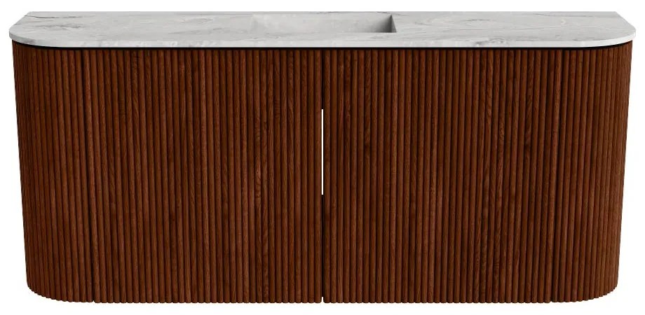 Mondiaz Joya DLux 95cm toiletmeubel ronding links/rechts ruby met wastafel faye midden 1 kraangat glace