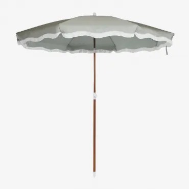 Parasol Ø230 Cm In Stof En Aluminium Jarko Groen – Khaki - Sklum