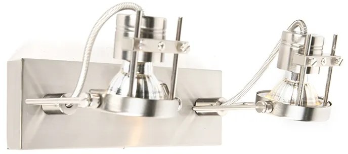 Industriële spot staal 2-lichts draai- en kantelbaar - Suplux