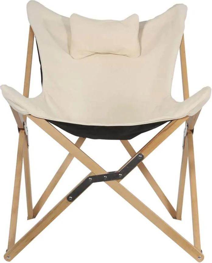 Vlinderstoel - naturel - 98x70x81,5 cm - Leen Bakker