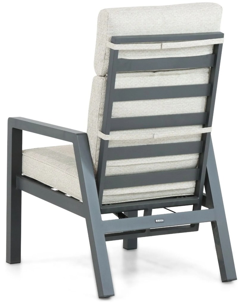 Verstelbare Tuinstoel Aluminium Grijs-antraciet Lifestyle Garden Furniture Albelli