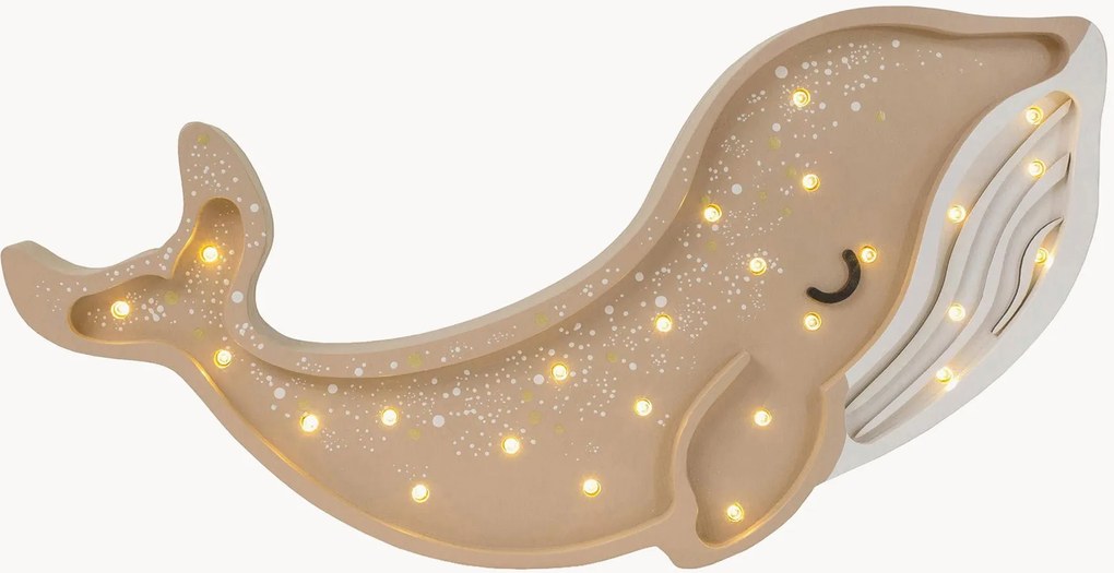 Handgemaakte LED-kinderlamp Whale met timerfunctie en afstandsbediening, dimbaar