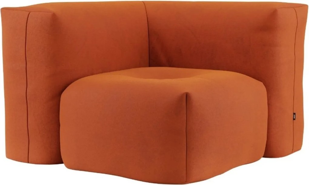Soft Zitzak Indoor Corner - Orange Jaquard