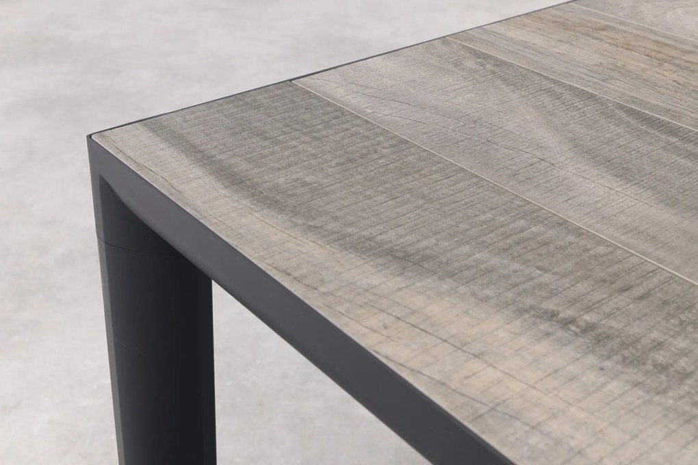 Hartman Napoli/Kings verstelbare tuinset antraciet - 220x100 cm. - Keramiek tafelblad