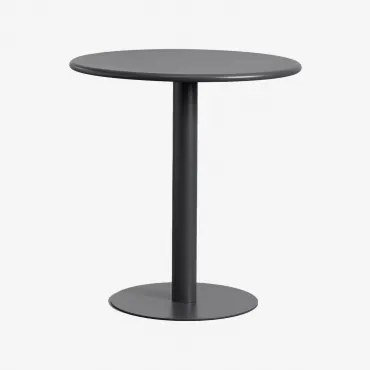 Mizzi Ronde Metalen Tuintafel Ø70 Cm Grijs – Grafiet - Sklum