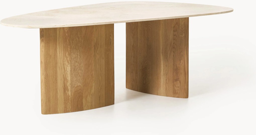 Eettafel Meadow met marmeren blad, in verschillende formaten