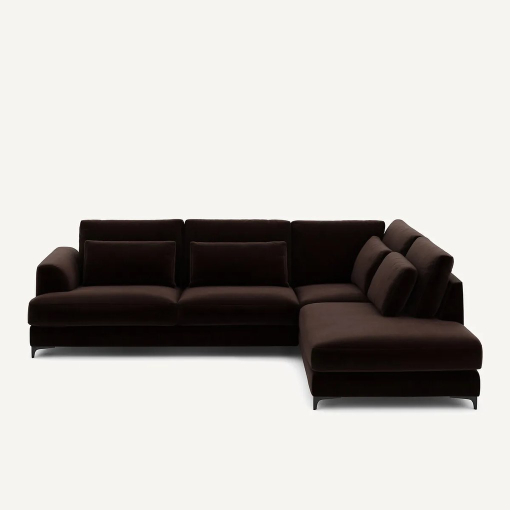 Omvormbare hoekbank rechts, fluweel, Marsile