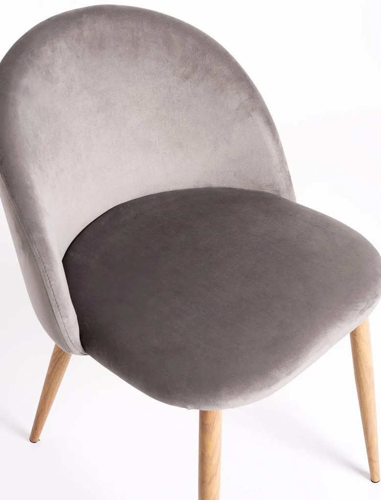 Set 4 fluwelen Vint Stoelen