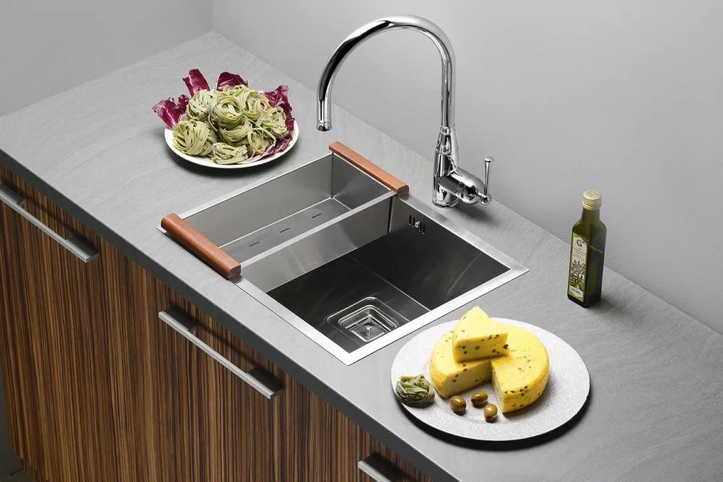 Sapho Zero spoelbak 54x43x20cm RVS