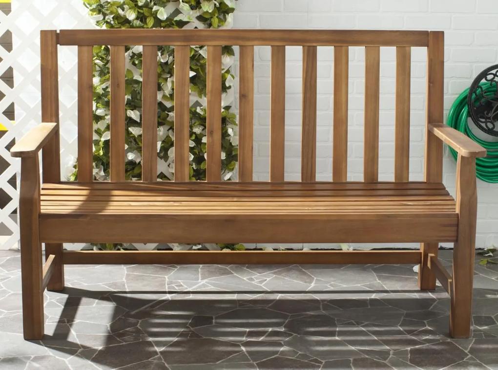 Safavieh Furniture | Tuinbank Rosa lengte 158 cm x breedte 151 cm x hoogte 98,04 cm teak bruin tuinbanken acaciahout outdoor tuinmeubelen