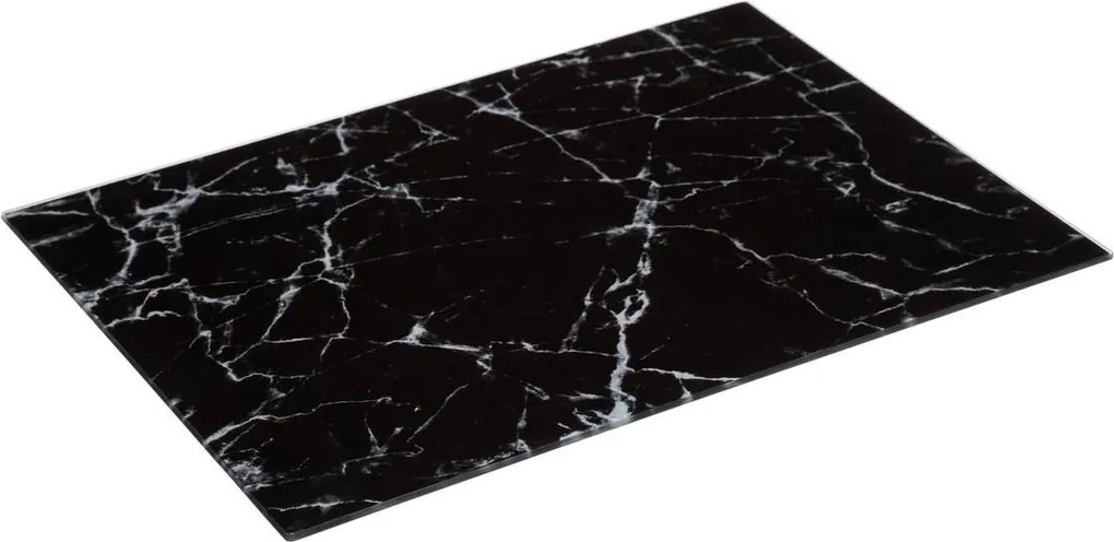 5Five Snijplank - Glas - 40 x 30 cm - Zwart Marmerlook