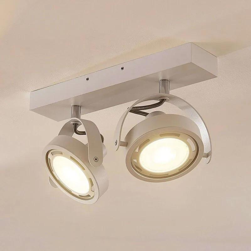 Witte LED plafondlamp Munin, GU10 dimbaar