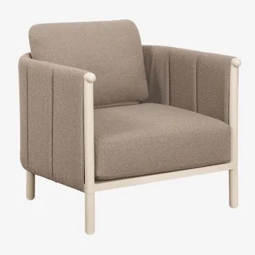 Boleni Tuinfauteuil Van Bouclé En Aluminium Bouclé Tarwebruin - Sklum