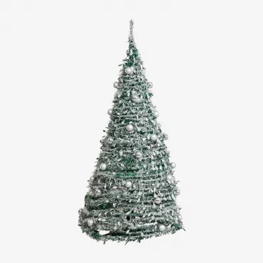 Taimy Opvouwbare Kerstboom Met Led-verlichting Grijs – Zilver & ↑180 - Sklum