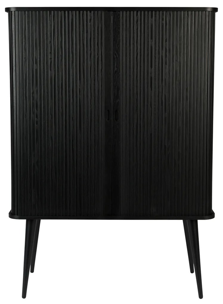 Zuiver Barbier Black Zwarte Design Wandkast - 100x45x140cm.
