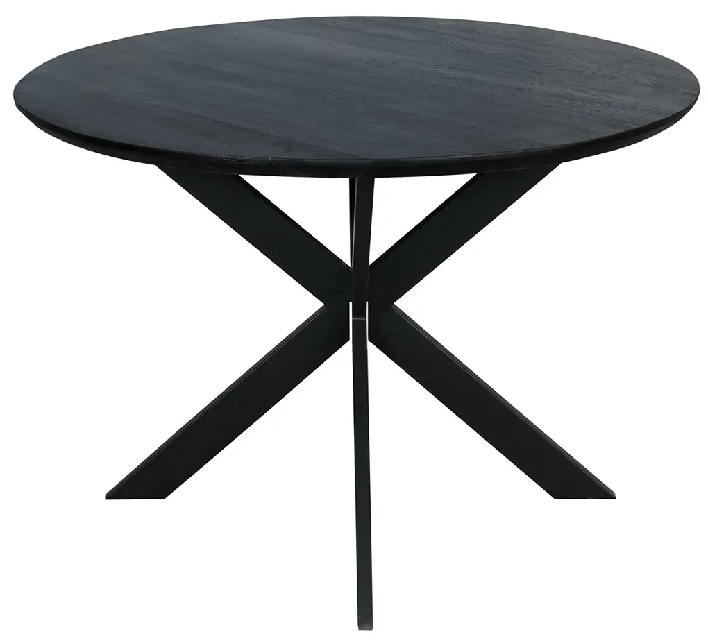 Starfurn Ferris Ronde Eettafel Zwart Eiken 110 Cm - 110 X 110cm.