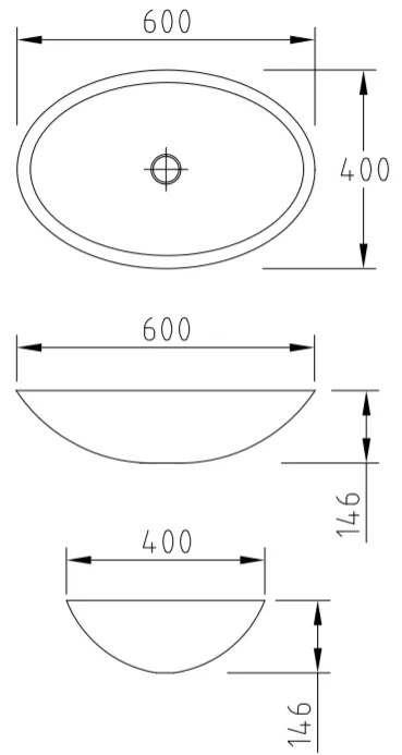 Minnor Fastuosa waskom bamboe 60x40x14.6cm