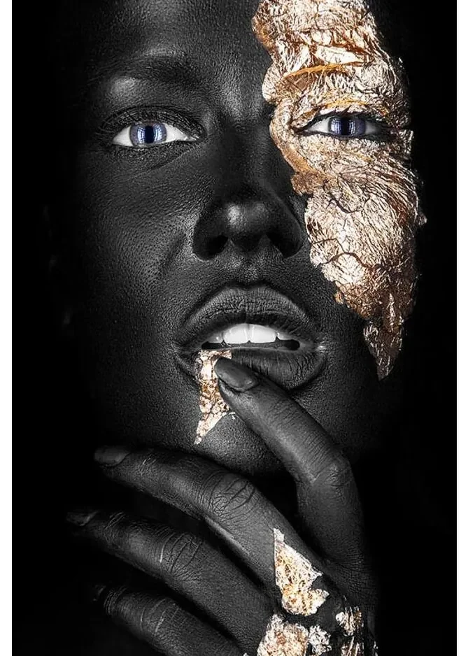 Goossens Schilderij Noir Goldest, 150 x 100 cm