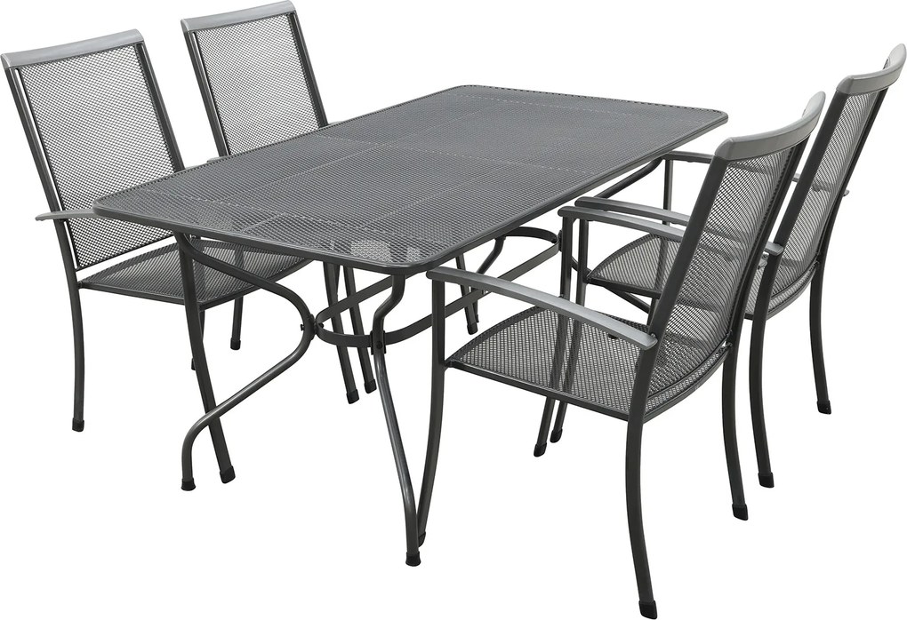 Royal Garden Balero stapelbare tuinset strekmetaal 160x90 cm.