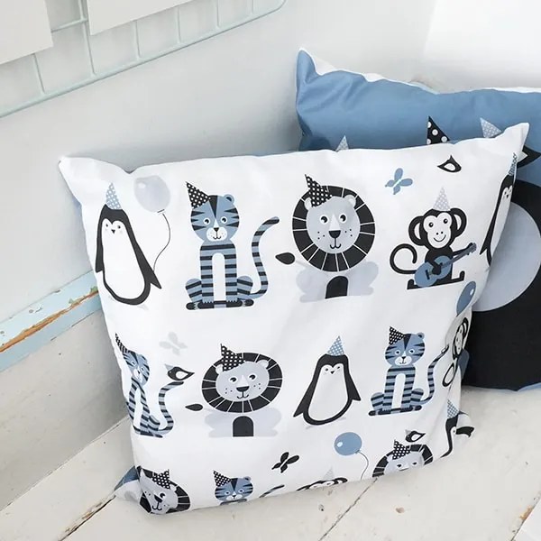 ANNI Design - Kussen Kinderkamer Olifant - Blauw