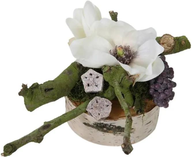 Decoratie Witte Magnolia. Br± 15 cm