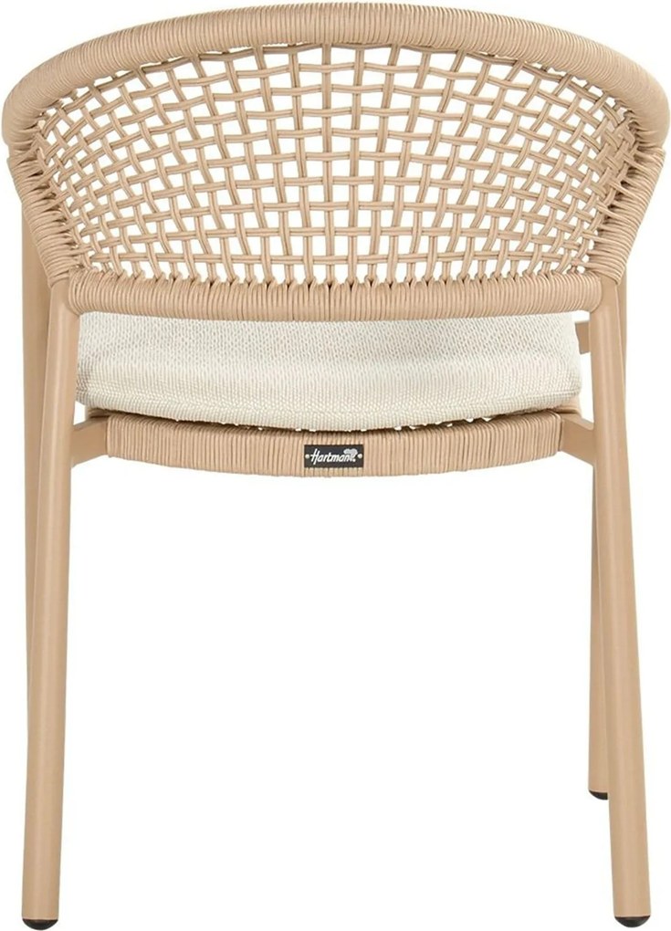 Tuinset Ronde Tuintafel 4 personen 120 cm Rope Taupe  Hartman Taragona/Girona