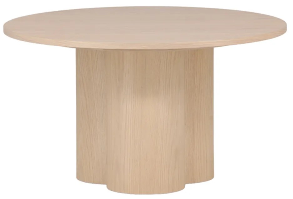 Salontafel Met Cilindervormige Poten Naturel - 80 X 80cm.
