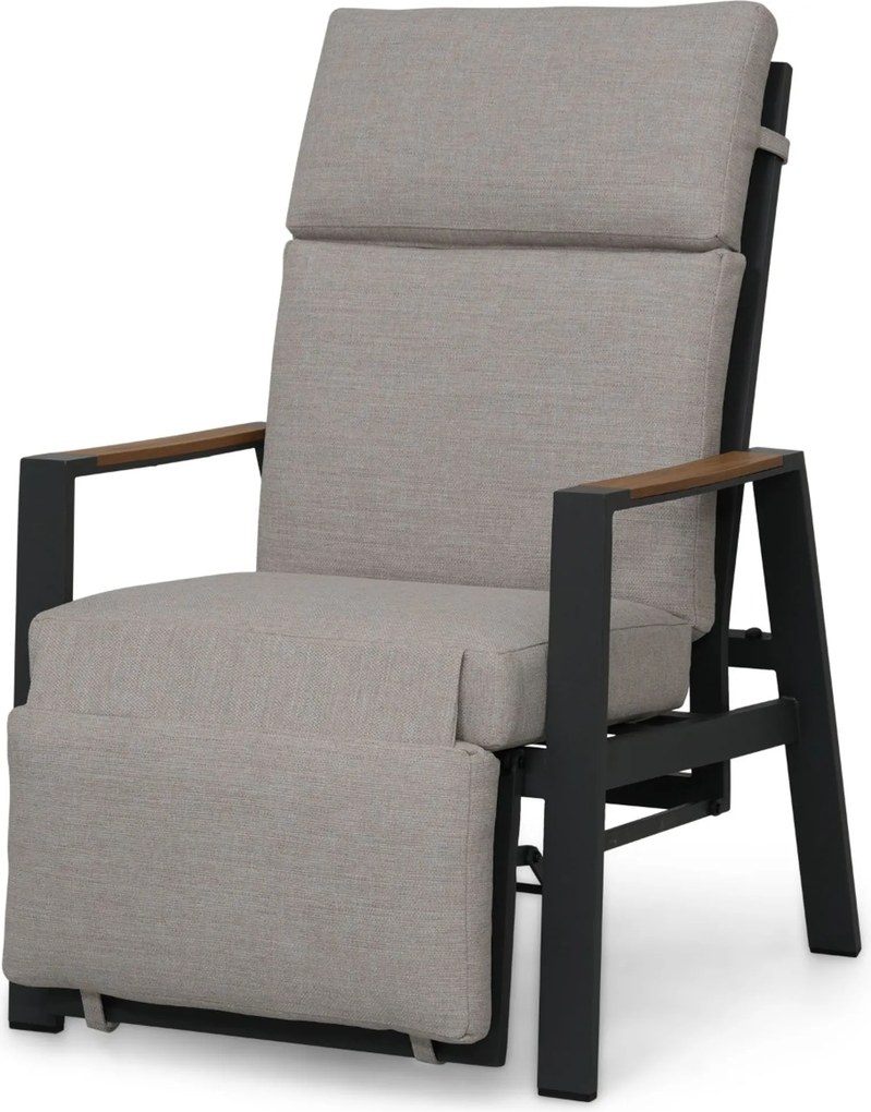 Lifestyle Garden Furniture Camino Relax Stoel Gasveer Verstelbaar Aluminium Grijs