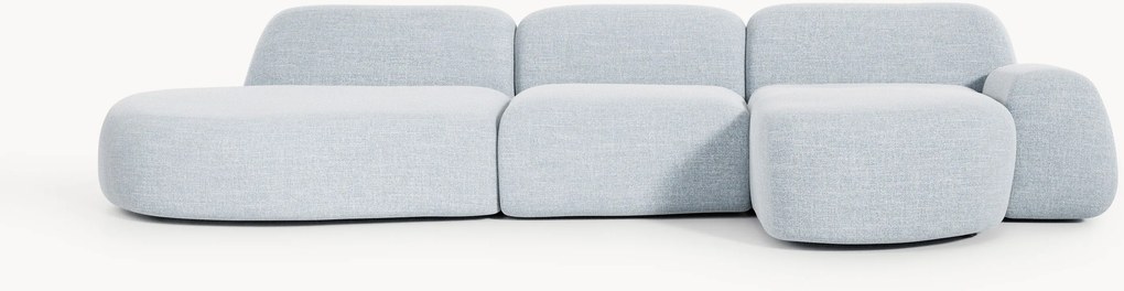Modulaire bouclé hoekbank Wolke (4-zits)