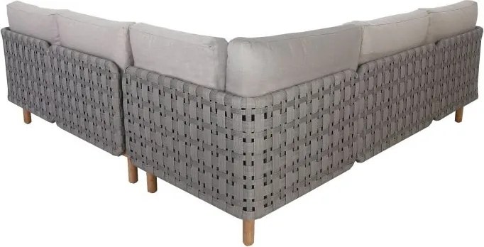 Baratti Hoek Loungeset - Kolbe - Lichtgrijs - Acacia/Rope - Baratti