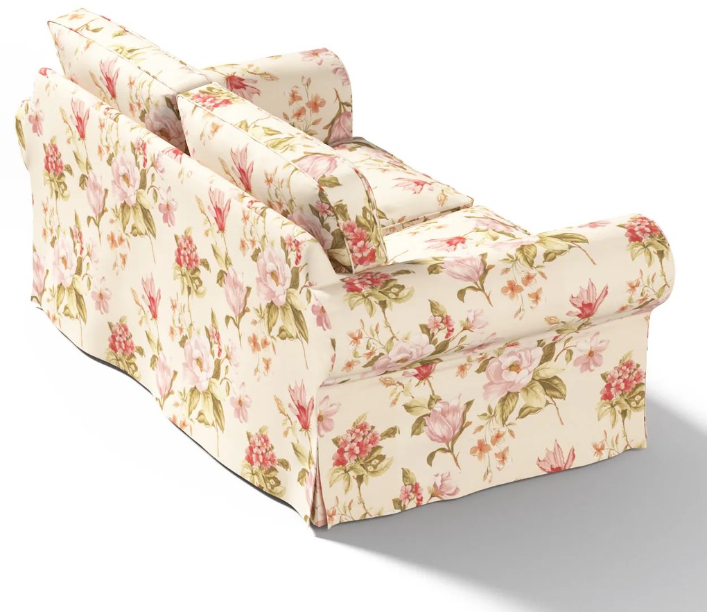 Dekoria IKEA hoes voor Ektorp 2-zits slaapbank - NIEUW model, crème-roze