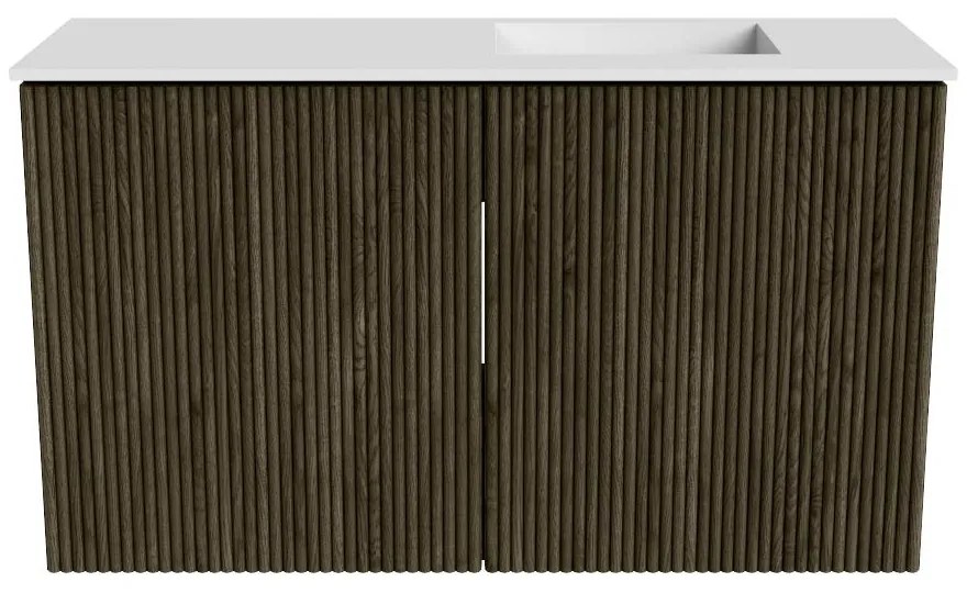 Mondiaz Joya 70cm toiletmeubel shadow met wastafel faye rechts zonder kraangat talc