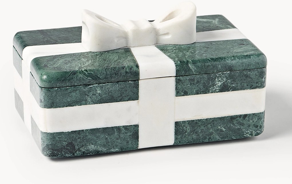 Decoratieve kerstdoos Cutemas van marmer, B 19 cm