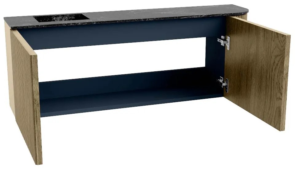 Mondiaz Joya DLux 110cm toiletmeubel ronding rechts dusk met wastafel faye links zonder kraangat lava